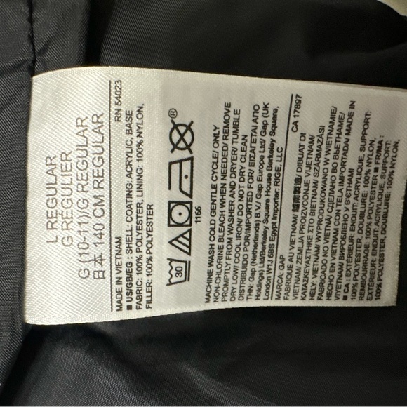 NWOT GAP Boys Marl Heather Gray Black Warmest PuffeR vest size Large - Picture 6 of 7